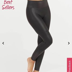 Spanx Black Faux Leather Leggings